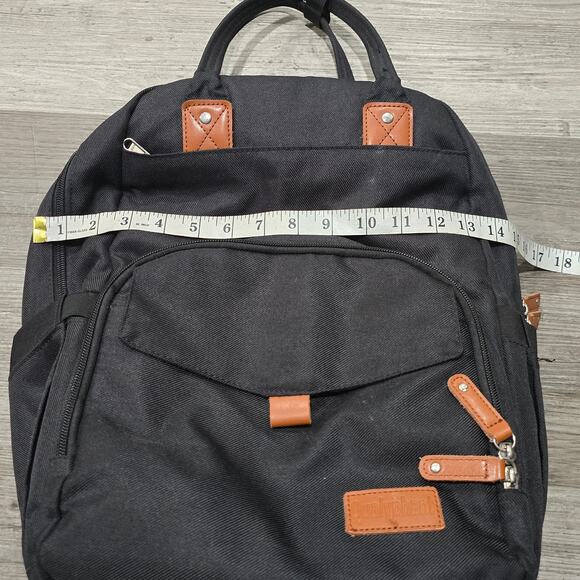 Qualypant Black Extra Large Diaper Bag for 2 Kids Expandable 35L Twin Backpack - Picture 7 of 12